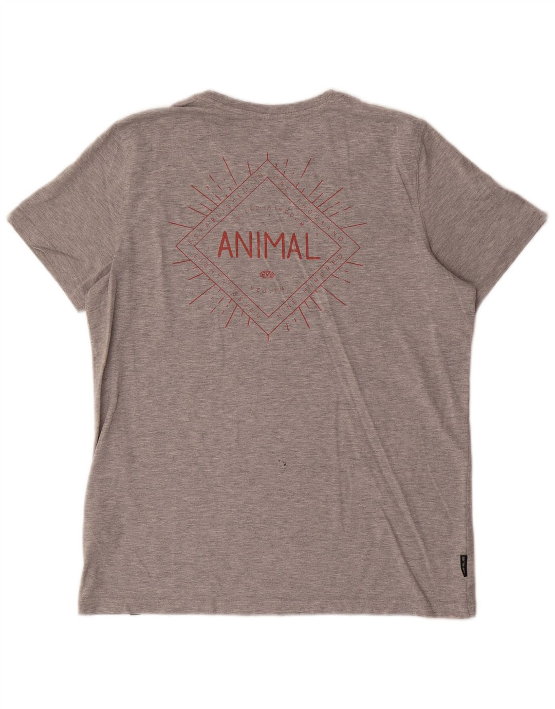 Tricou grafic pentru bărbați Animal Top Medium Gri Bumbac