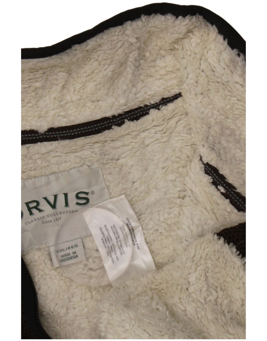 Pulover pentru bărbați Orvis, cu fermoar 1/4, cu fermoar și gât, poliester maro 2XL