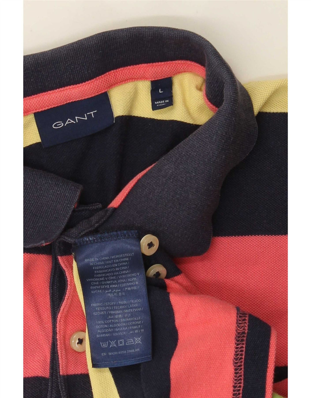 Tricou Polo Rugby Gant pentru bărbați, bumbac cu dungi multicolore