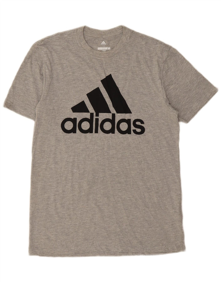 Tricou grafic pentru bărbați Adidas Top Mediu Gri din poliester cu pete