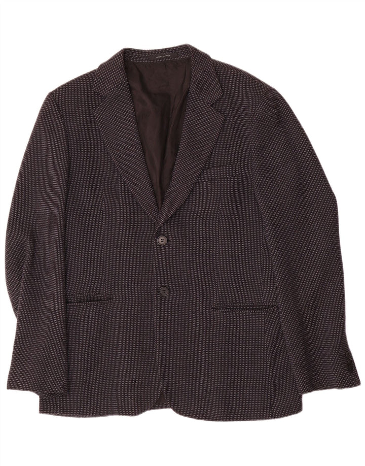 EMPORIO ARMANI Jachetă pentru bărbați cu 2 nasturi IT 54 XL Lână cu pete gri