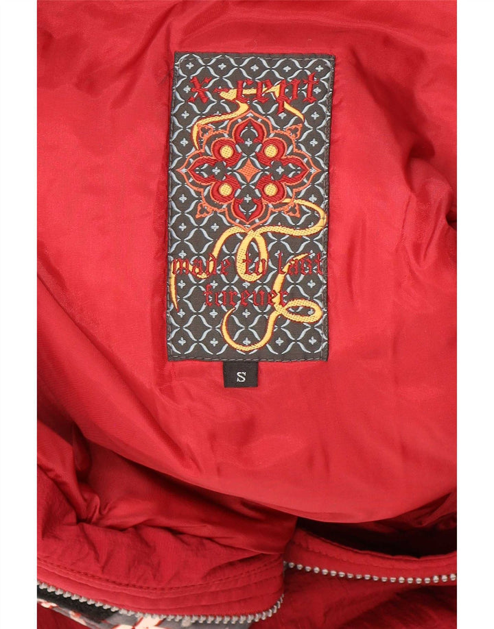Salopetă de schi X-Cape pentru femei UK 10 Small Red Geometric Nylon