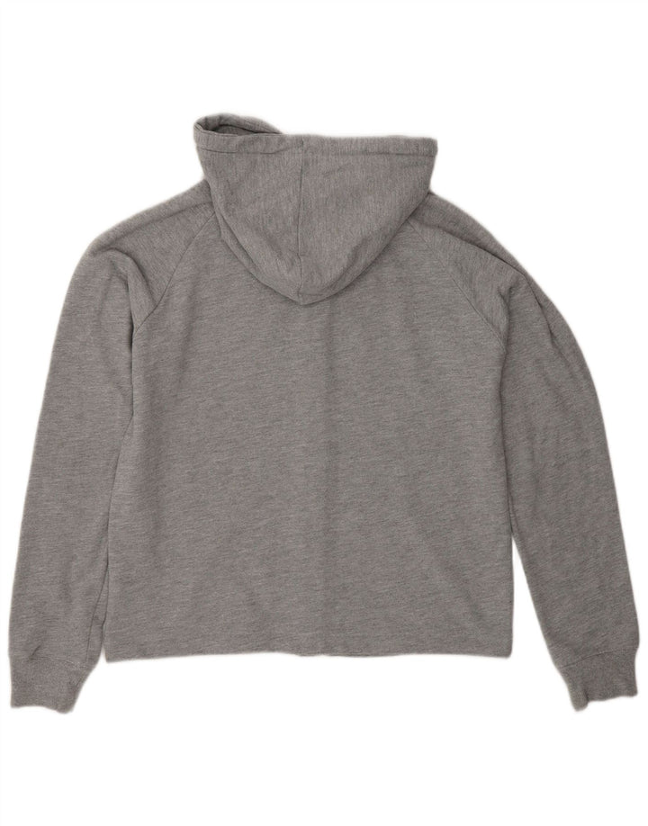 TOMMY HILFIGER Pulover cu capota cu fermoar cu grafic pentru femei UK 10 mic bumbac gri