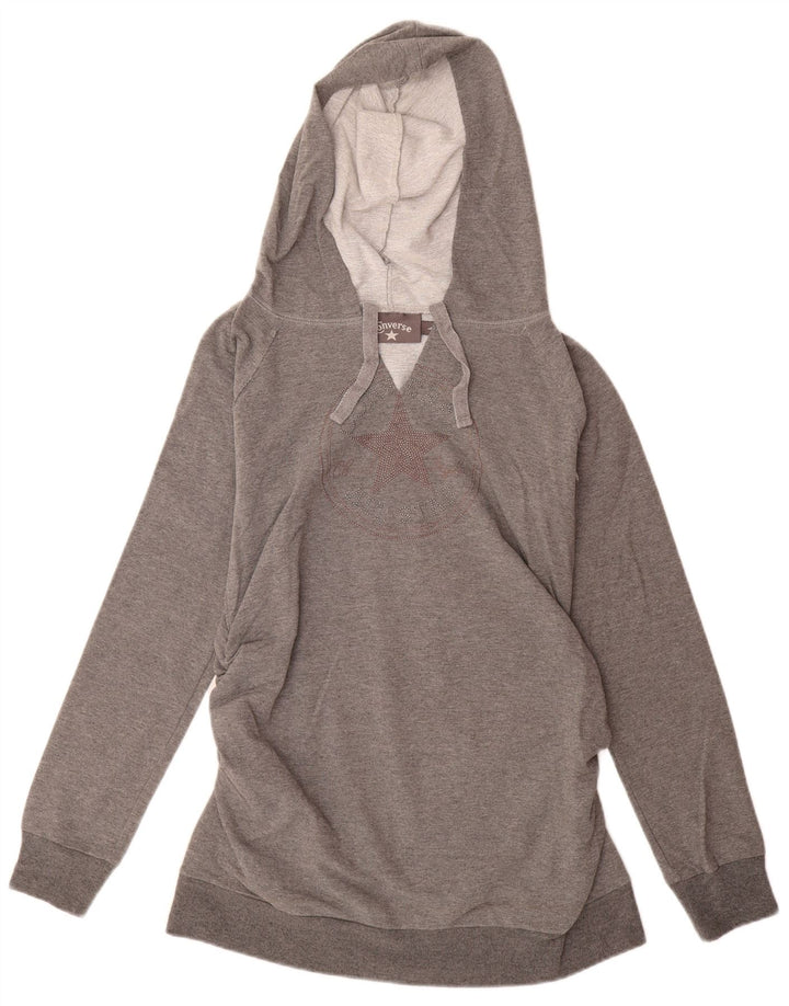 Pulover pentru damă CONVERSE Graphic Hoodie UK 14 mare bumbac gri