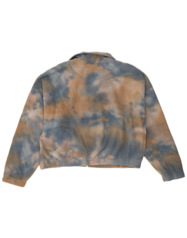 Jachetă din lână supradimensionată pentru femei Quiksilver UK 16, mare, albastru Tie Dye