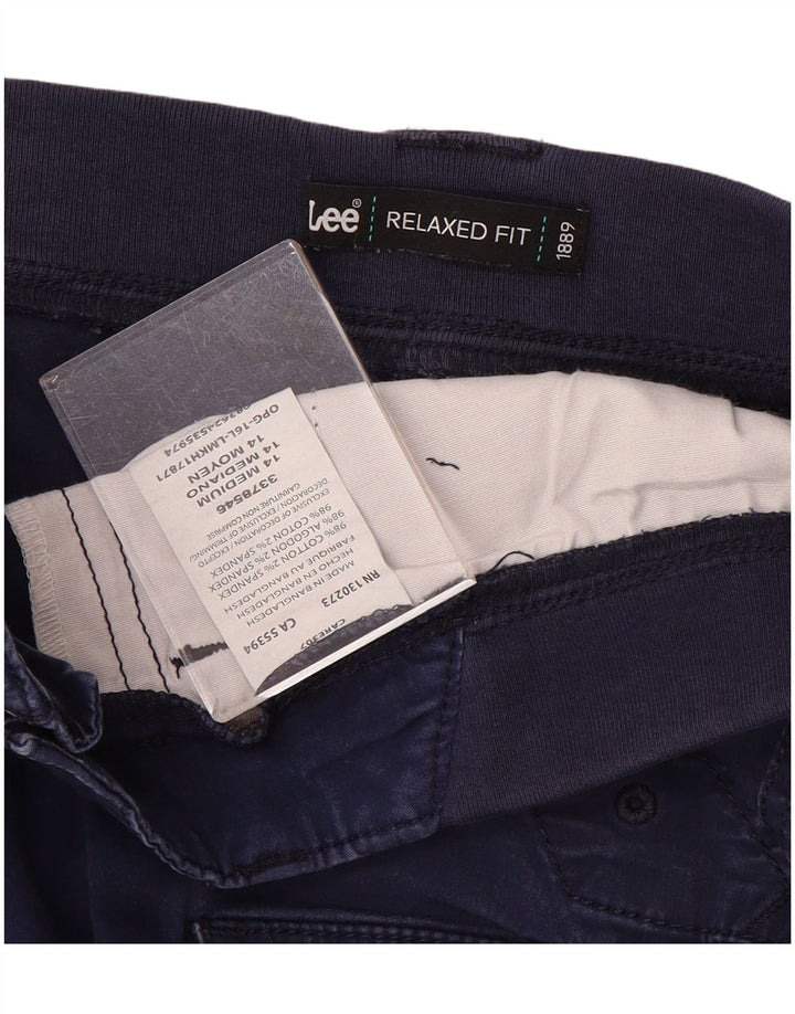 Pantaloni Capri pentru femei Lee, cu croiala relaxată, US 14 XL W36 L23, bleumarin, bumbac