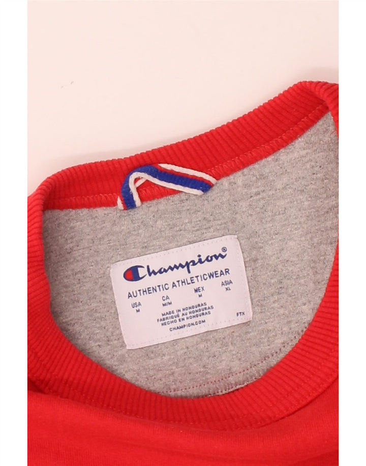 CHAMPION Mens Sweatshirt Jumper Medium Red Cotton Vintage Champion and Second-Hand Champion from Messina Hembry 