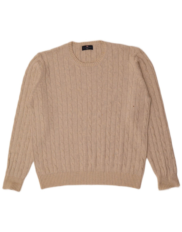 Pulover pentru bărbați Marks & Spencer cu gât crew, XL, bej
