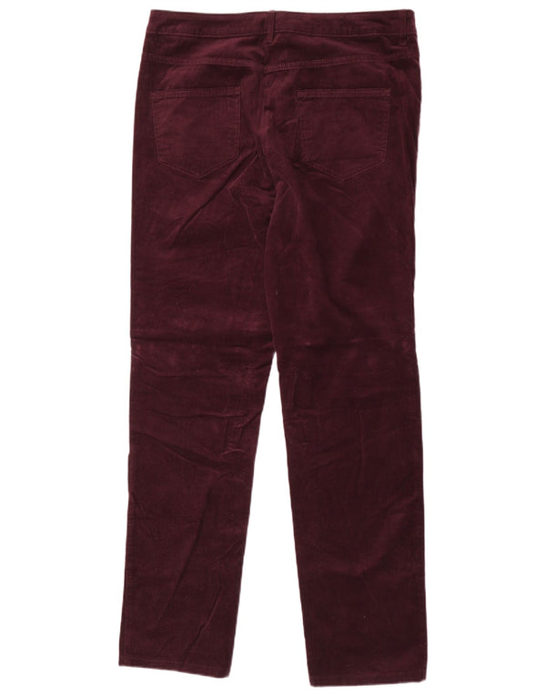 Marks & Spencer Pantaloni din velur cu talie înaltă pentru femei UK 16 Large W32 L31 Pur
