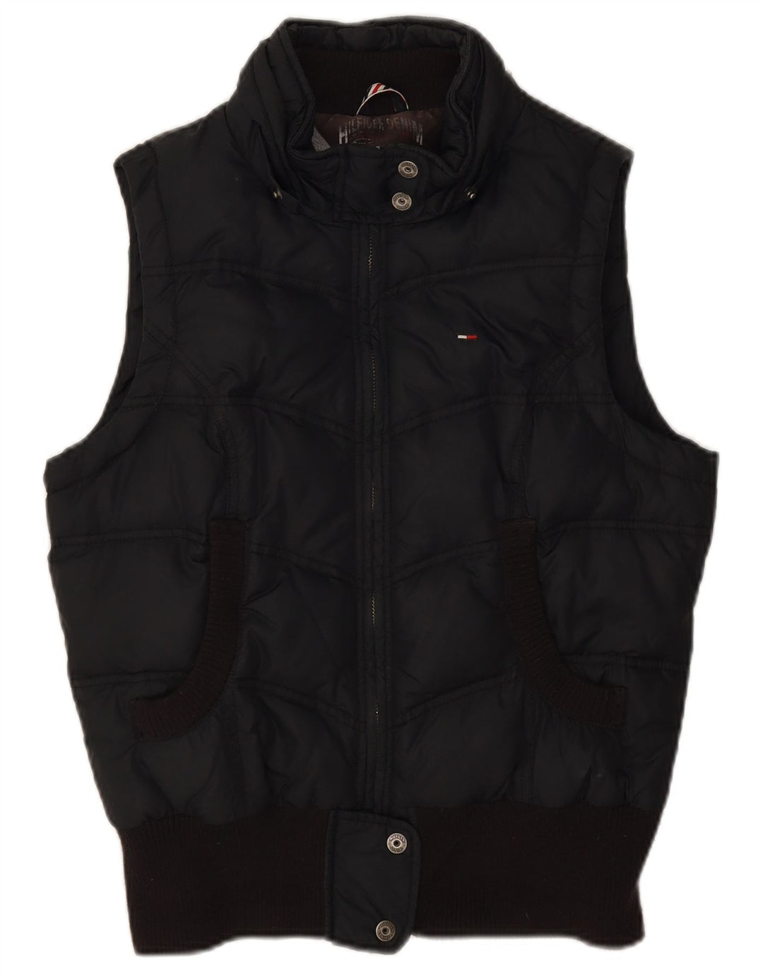 Gilet căptușit pentru femei Tommy Hilfiger UK 14, mare, negru, poliester