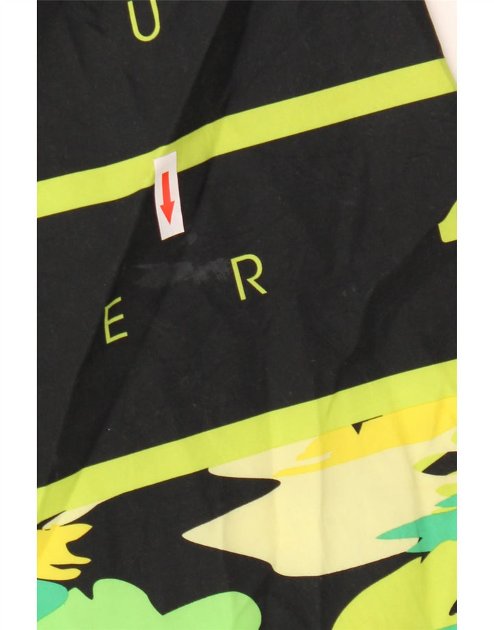 Pantaloni scurți de înot grafic Quiksilver pentru bărbați, poliester cu dungi mari, negre