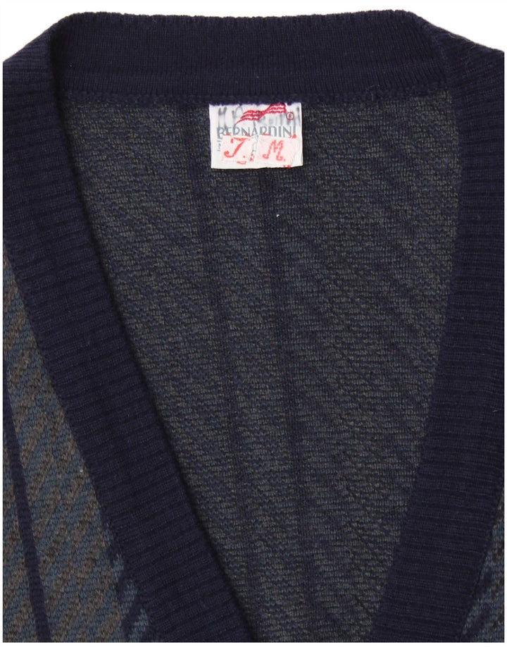 Cardigan pentru bărbați Bernardini Pulover Mic Bleumarin Geometric