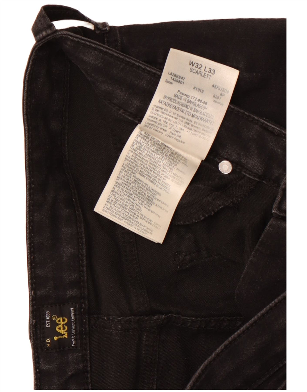 Blugi skinny pentru femei Scarlett Lee W32 L29 bumbac negru