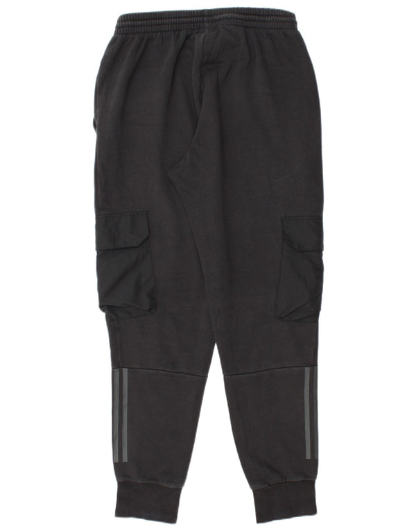 Pantaloni de trening cargo ADIDAS pentru bărbați Joggeri, bumbac mediu negru