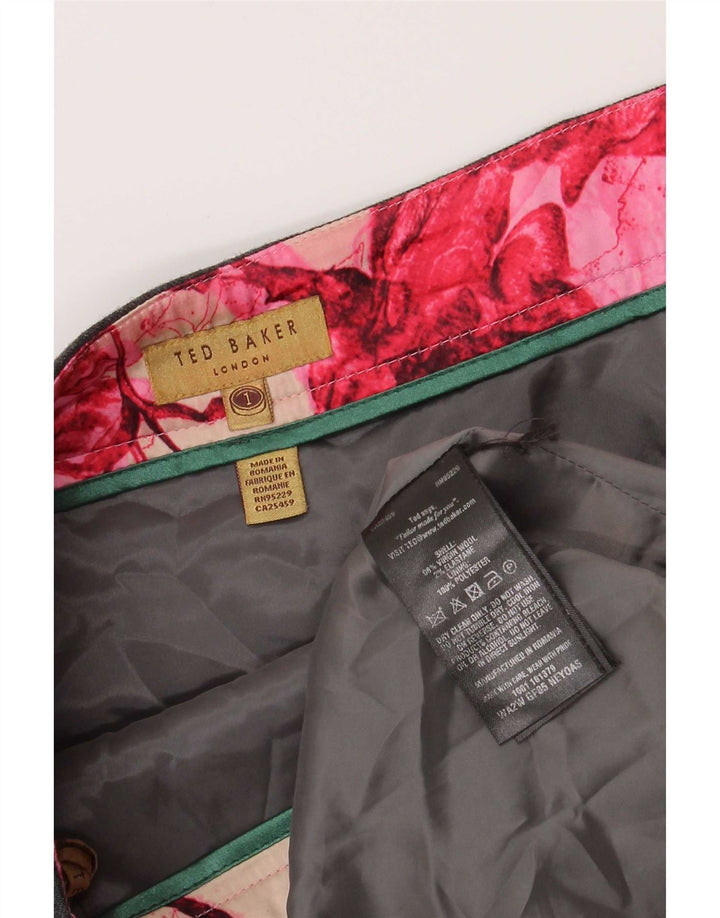 Fusta creion pentru femei Ted Baker Mărimea 1 XS W26 Lână virgină gri