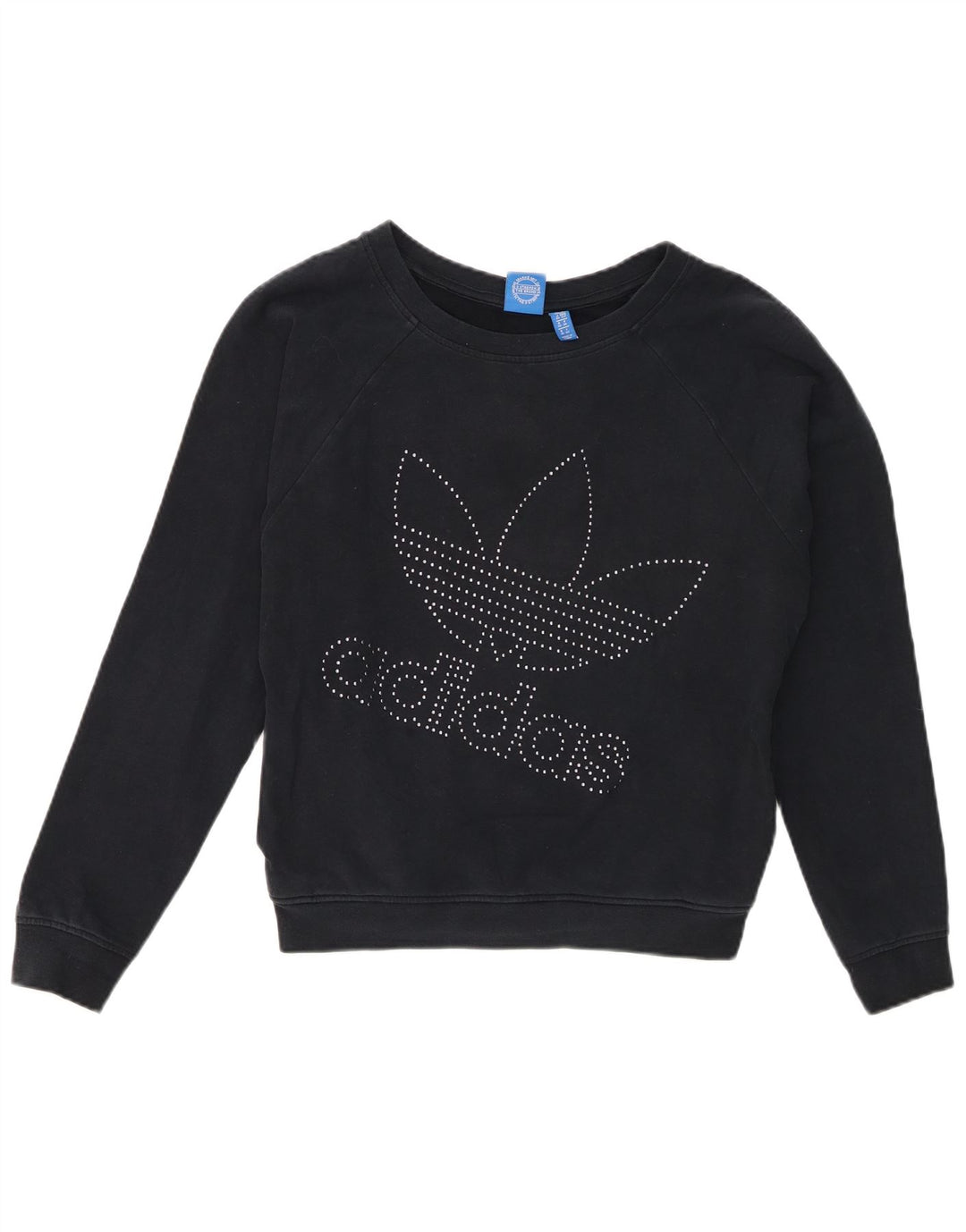 Pulover supradimensionat cu grafic pentru femei Adidas UK 10 Mic bleumarin