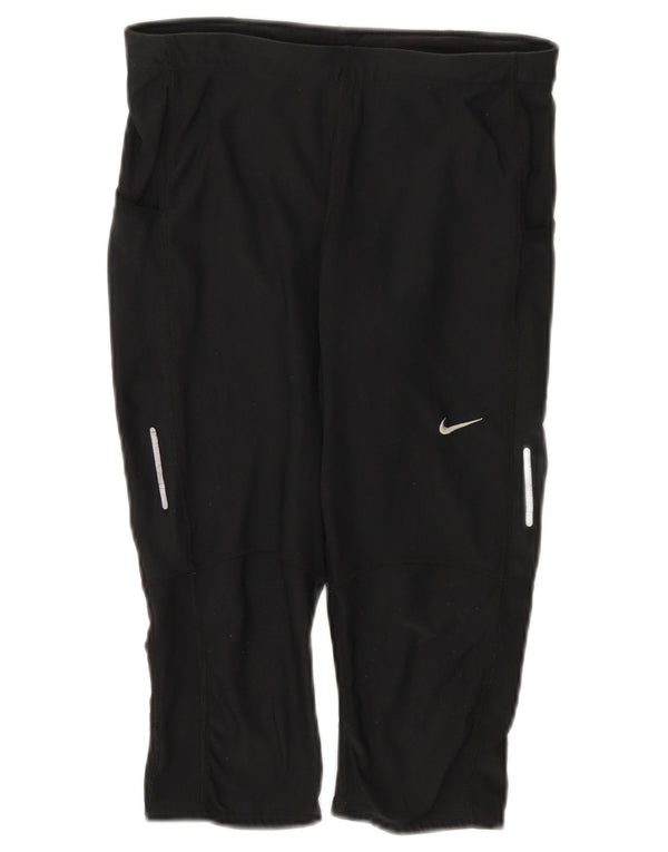 Leggings capri Nike Dri Fit pentru femei UK 12 Poliester mediu negru