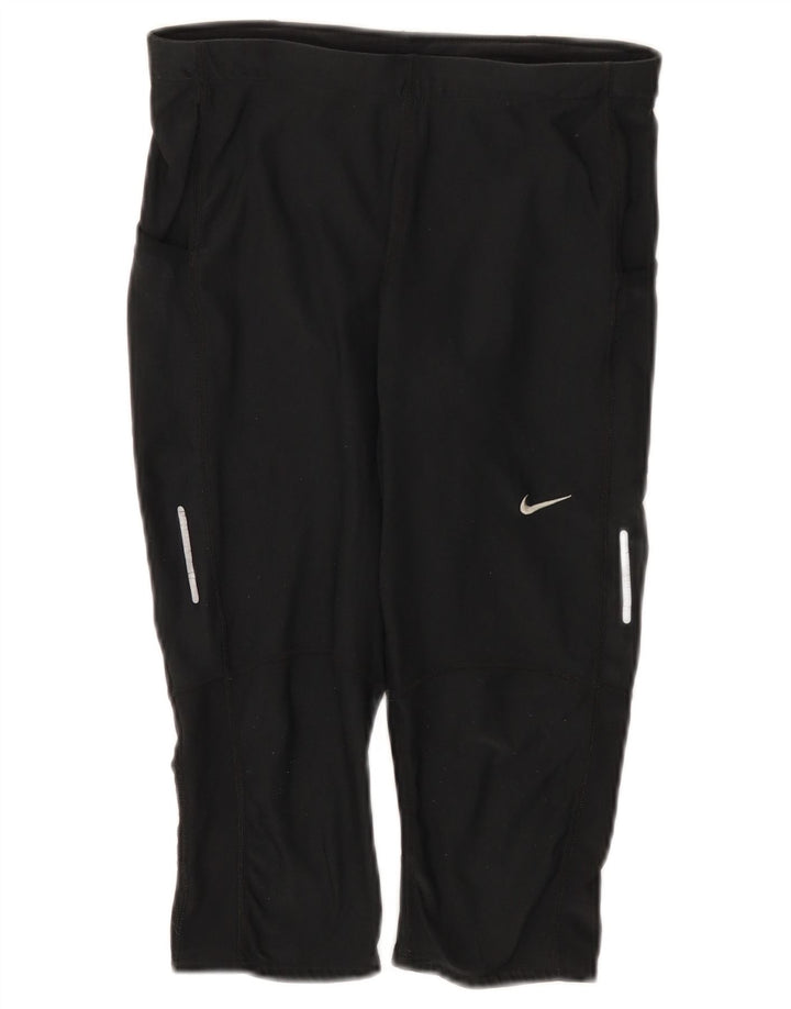 Leggings capri Nike Dri Fit pentru femei UK 12 Poliester mediu negru