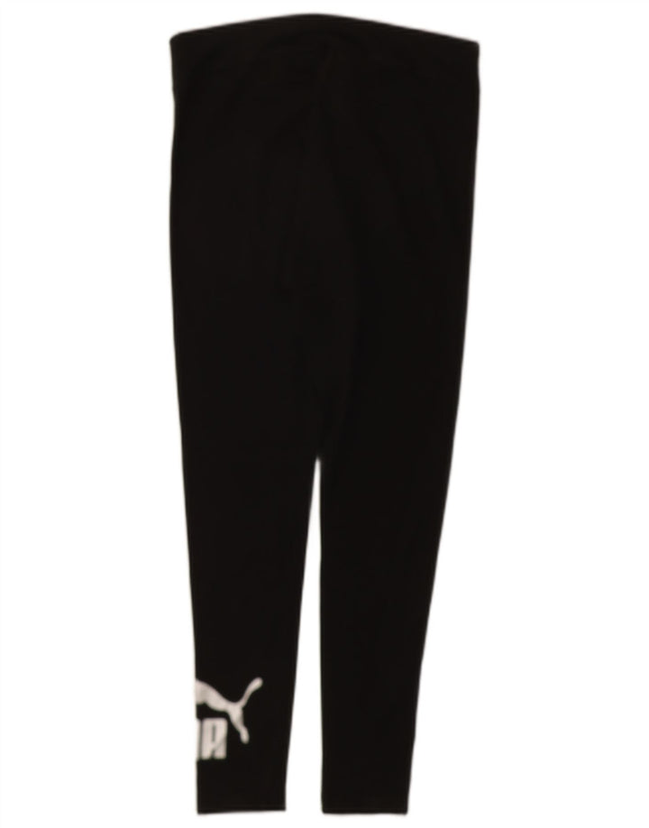 PUMA Womens Graphic Leggings UK 12 Medium  Black