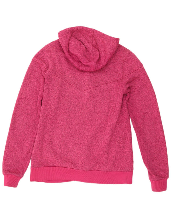 Jack Wolfskin Pulover cu capotă cu fermoar pentru femei UK 12/14 Medium Pink Flecked