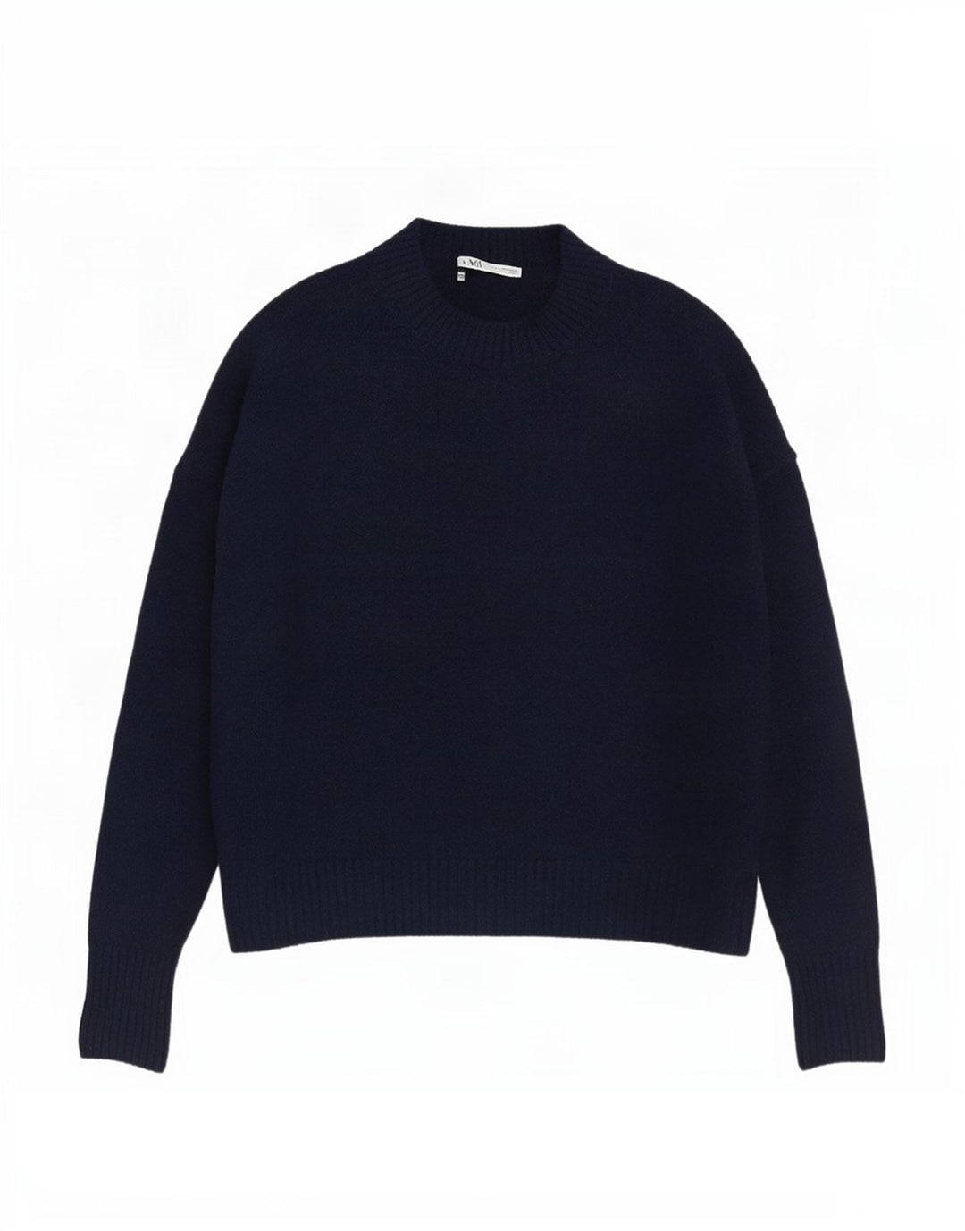 Pulover supradimensionat pentru femei Zara, cu decolteu triplu, UK 10 Mic, bleumarin