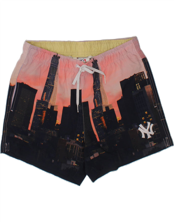 CHAMPION Mens Graphic Swimming Shorts XS  Multicoloured Colourblock Vintage Champion and Second-Hand Champion from Messina Hembry 