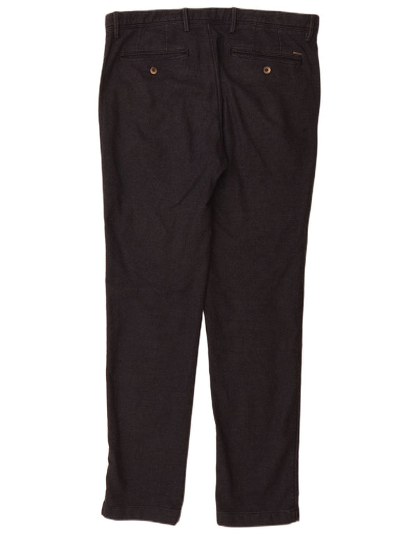 Massimo Dutti Pantaloni Chino Slim Fit pentru bărbați EU 42 Large W32 L32 Bleumarin