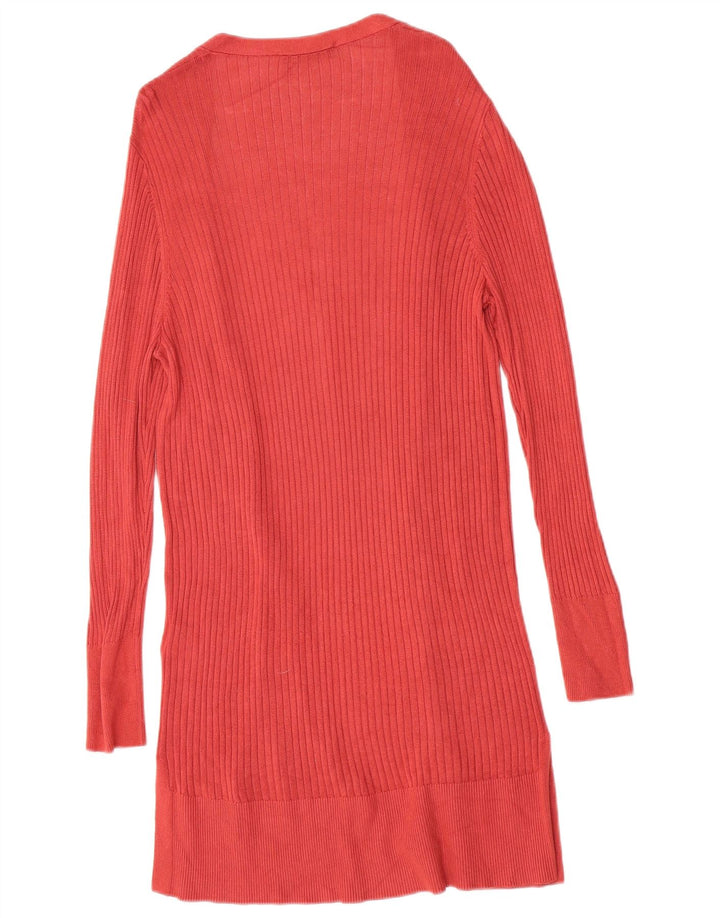 Pulover cardigan deschis pentru femei Oasis UK 12, viscoză roșie medie