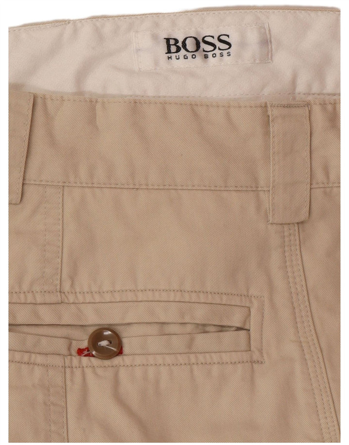 Pantaloni chino pentru bărbați HUGO BOSS L34 L32 bumbac bej