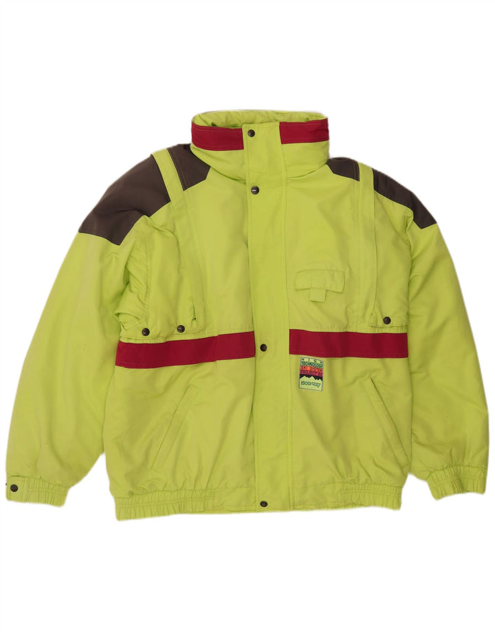 Jachetă de schi cu glugă pentru bărbați Norvegia IT 50 mare, verde, nailon color bloc