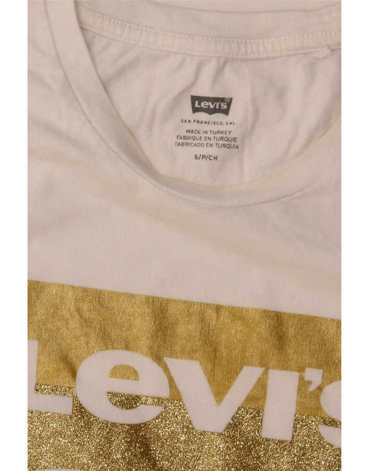Tricou grafic Levi's pentru femei Top UK 10 Small White