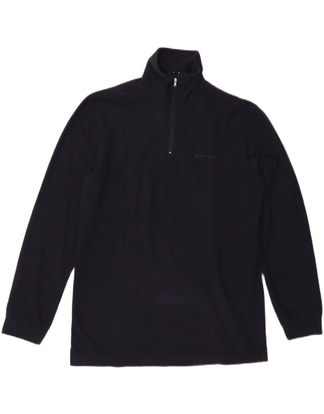 Pulover din lână pentru bărbați CHAMPION, cu fermoar și gât, XL, poliester bleumarin