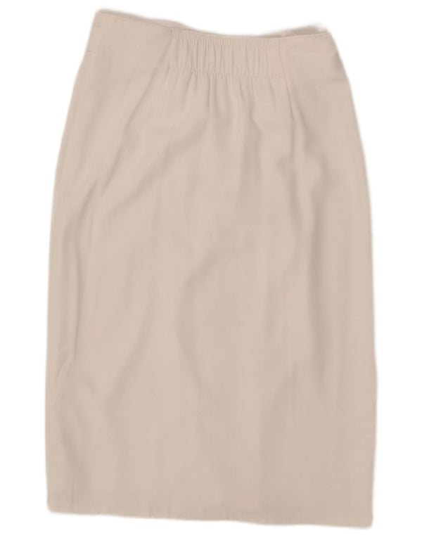 MARKS & SPENCER Fusta dreaptă pentru femei UK 12 Medium W30 Poliester alb