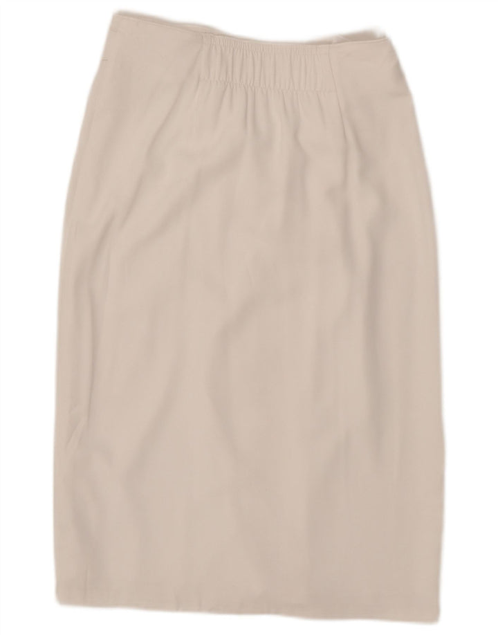 MARKS & SPENCER Fusta dreaptă pentru femei UK 12 Medium W30 Poliester alb