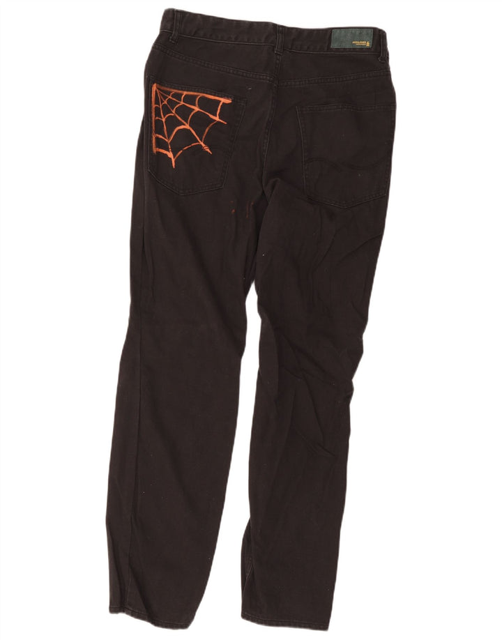 Blugi drepți pentru bărbați Jack & Jones W32 L32 bumbac negru