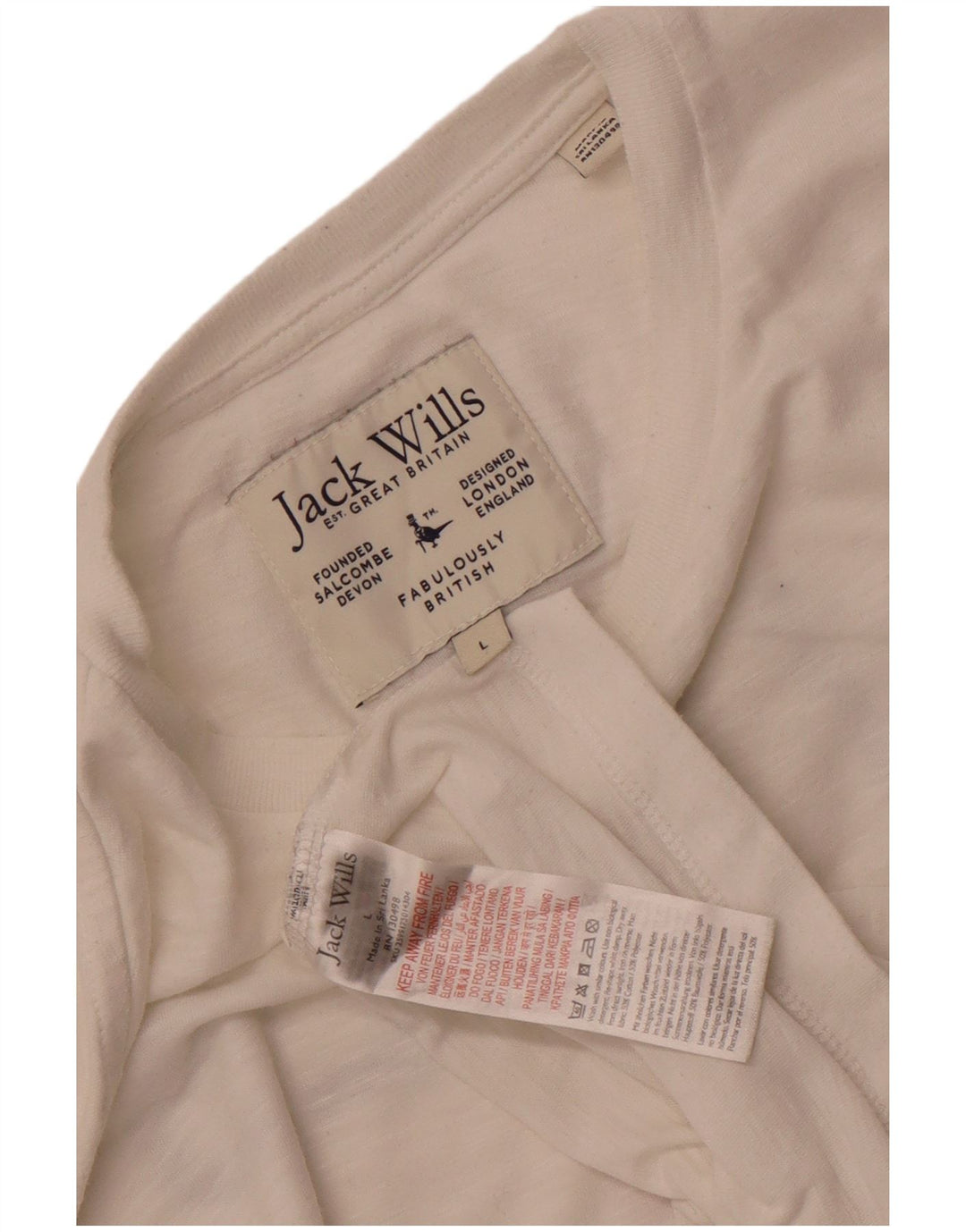 JACK WILLS Tricou grafic pentru bărbați Top mare din bumbac alb