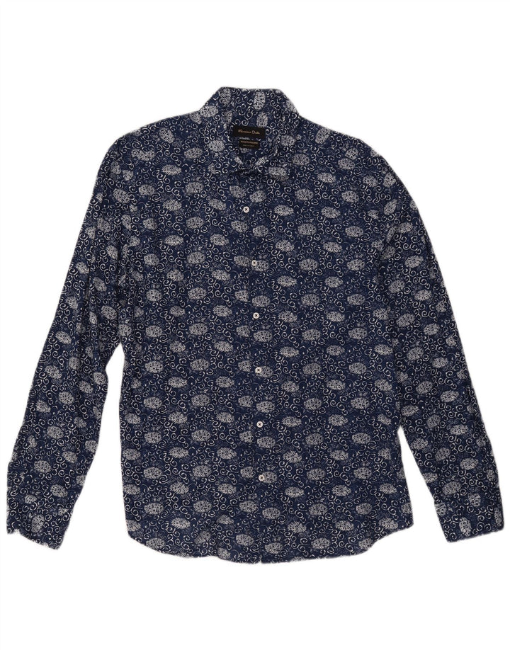 Cămașă Massimo Dutti Bărbați XL Bleumarin Floral