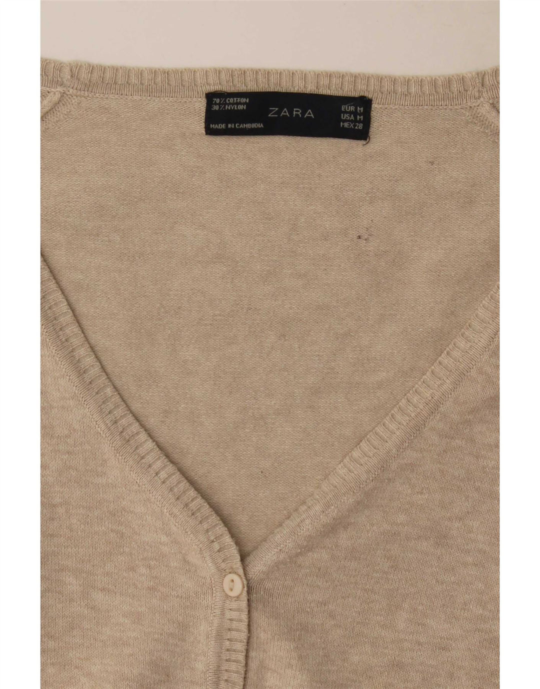 Pulover cardigan pentru femei Zara UK 12 Bej mediu