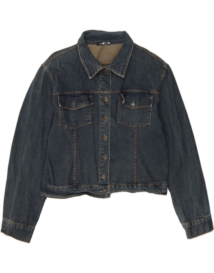 VINTAGE Womens Denim Jacket IT 44 Medium Blue Cotton Vintage Vintage and Second-Hand Vintage from Messina Hembry 