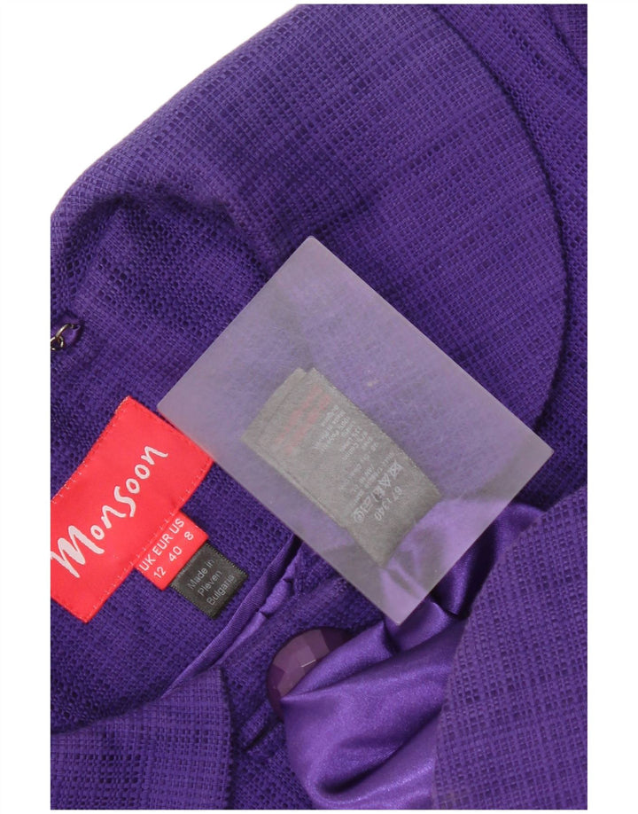 Palton pentru femei Monsoon UK 12, bumbac violet mediu
