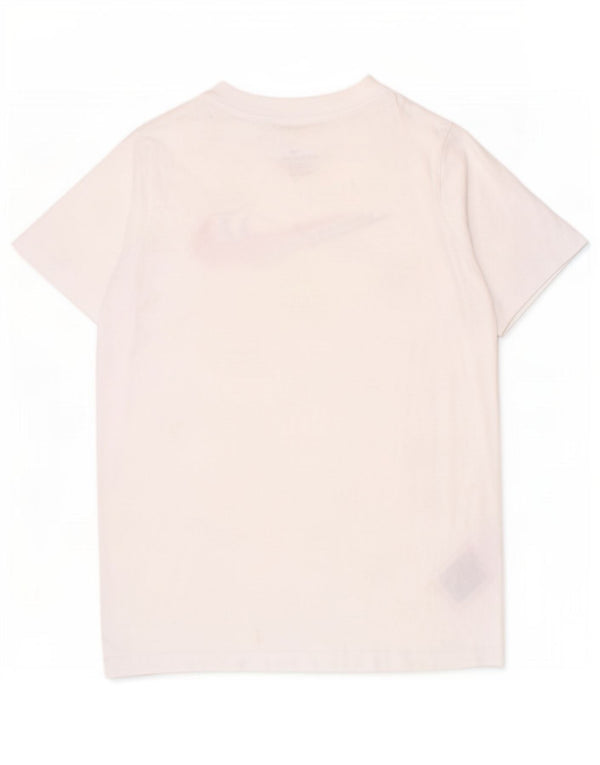 Tricou grafic Nike pentru băieți Top 10-11 ani Bumbac alb mediu