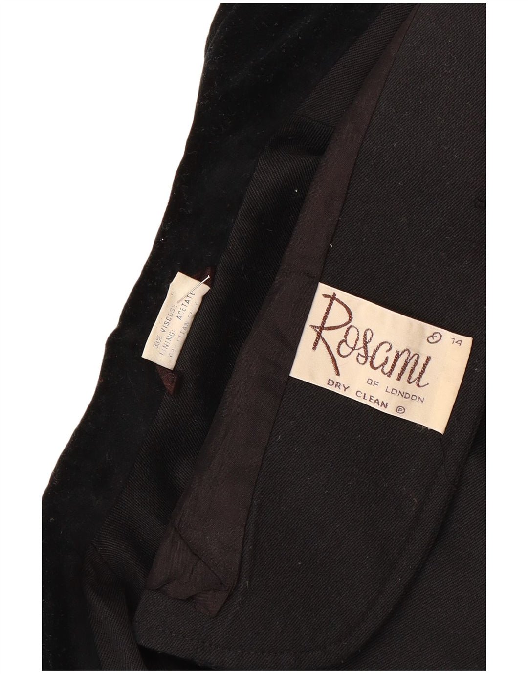 Blazer pentru femei Rosami cu 2 nasturi, UK 14, mare, acetat negru