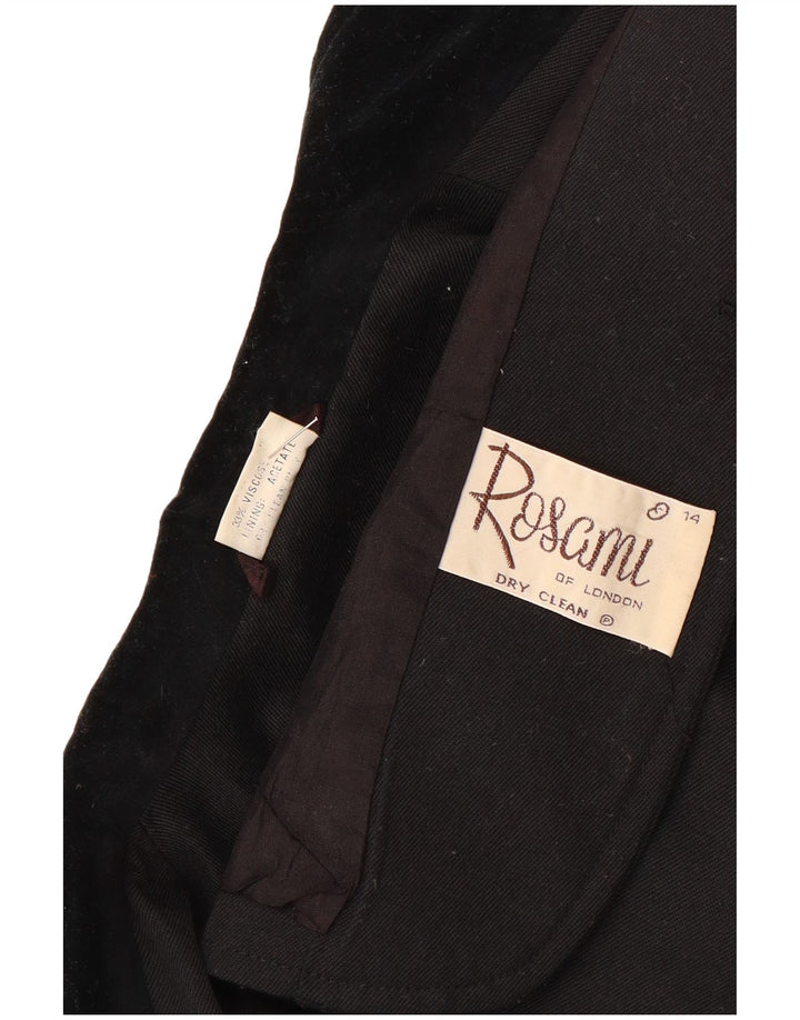 Blazer pentru femei Rosami cu 2 nasturi, UK 14, mare, acetat negru