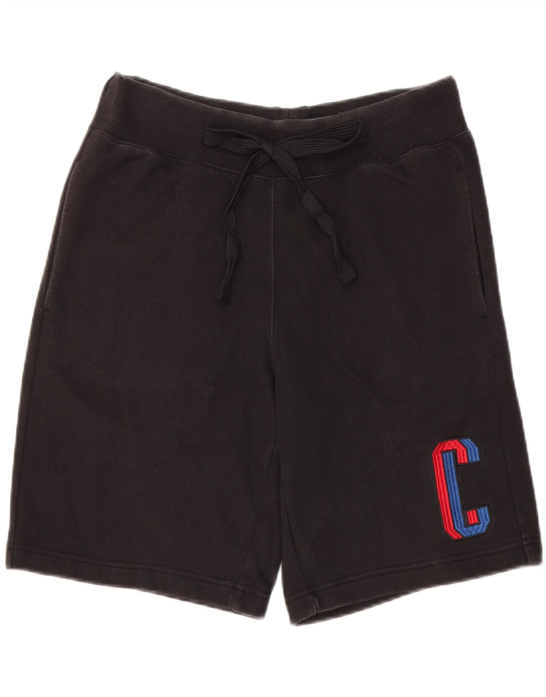 Pantaloni scurți sport grafic Champion pentru bărbați, bumbac negru mic