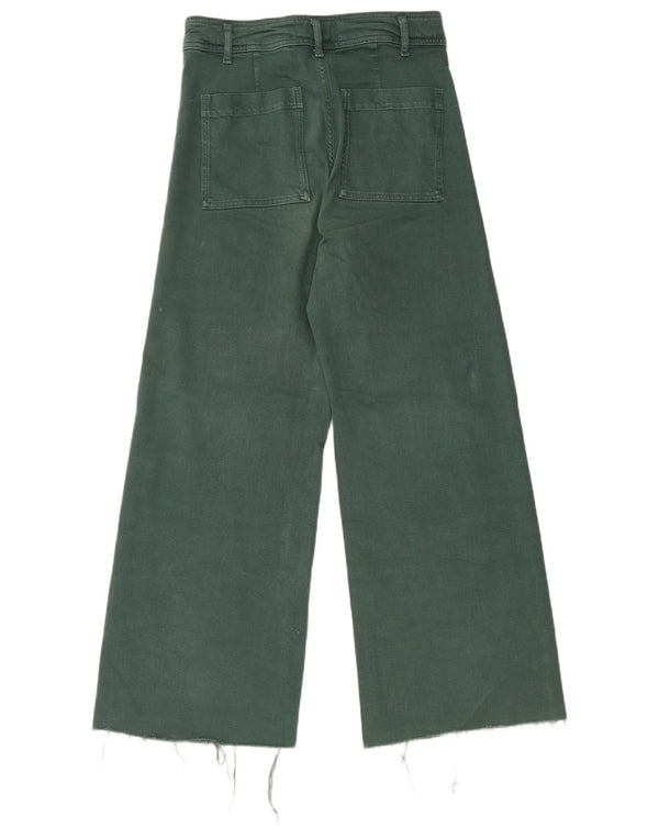 Blugi drepti marin pentru femei Zara EU 40 Medium W30 L30 Verde