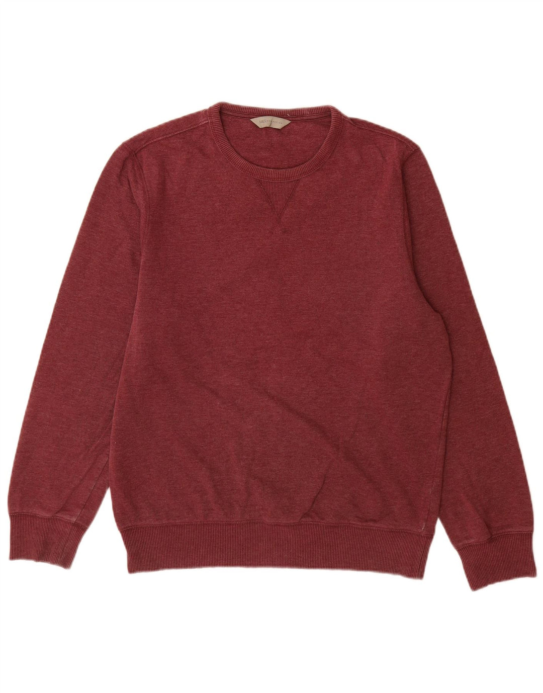 Pulover pentru bărbați Marks & Spencer, bumbac mediu burgundy