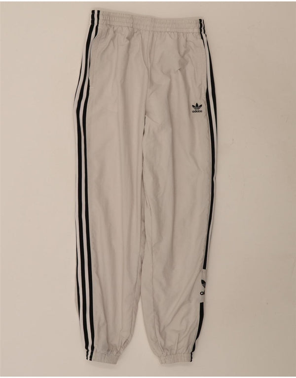 Pantaloni de trening Adidas pentru femei Joggeri UK 10 Nylon alb mic