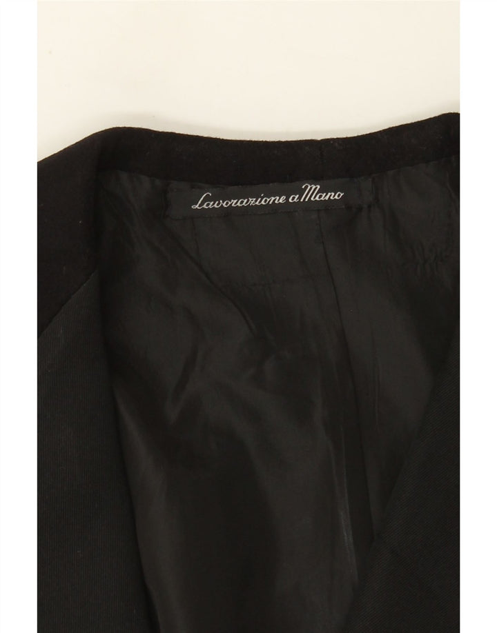 Jachetă vintage pentru bărbați cu 1 buton, UK 36, neagră