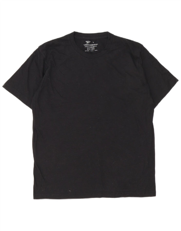 Tricou Reebok pentru bărbați Top mare din bumbac negru