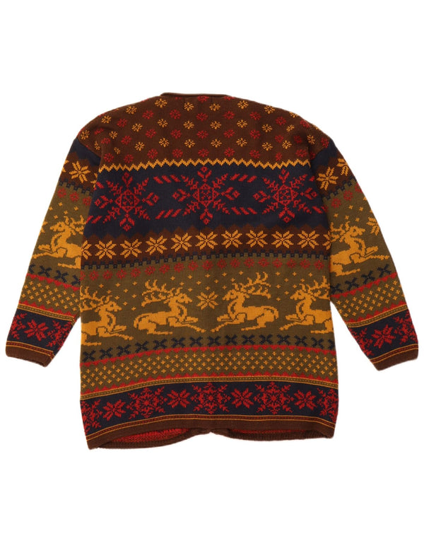 CLASSICS Pulover cardigan pentru femei UK 14 Medium Multicolor Crăciun